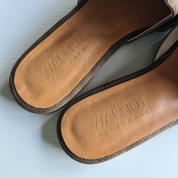 Walnut Melbourne Meadow Slide On Mules Size 39 - Picture 4 of 6